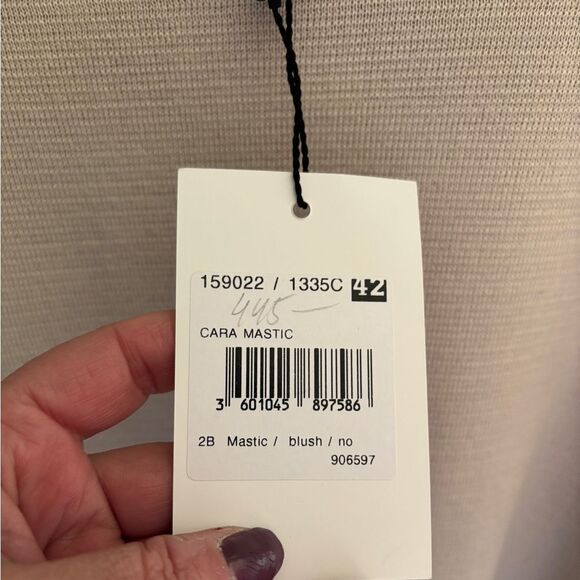 NWT WEILL cream colored long sleeve tunic sweater sz 10 - Picture 3 of 9